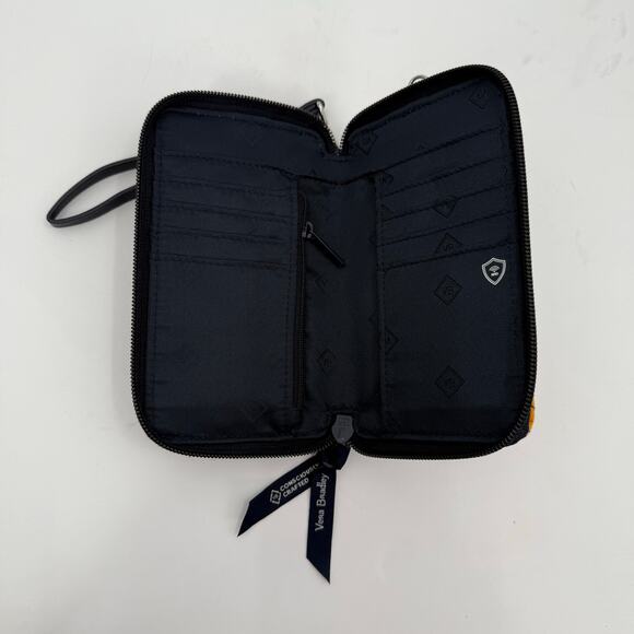 Vera Bradley Wristlet Wallet Sunflowers Quilted Cotton ID Storage RFID Travel - Picture 3 of 12